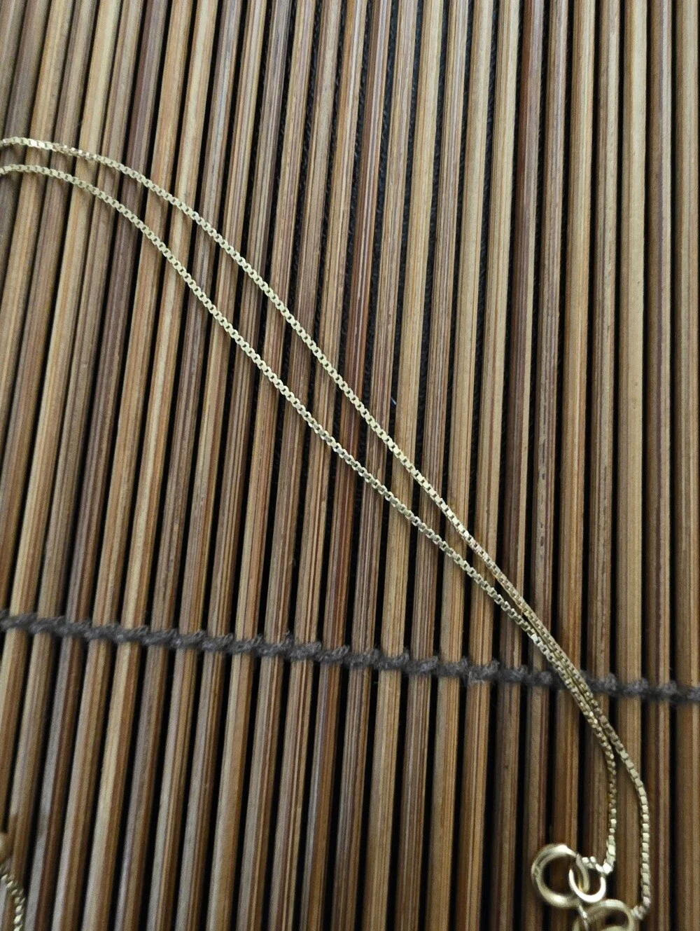 14k Puff Heart Yellow Gold Necklace (Vintage)